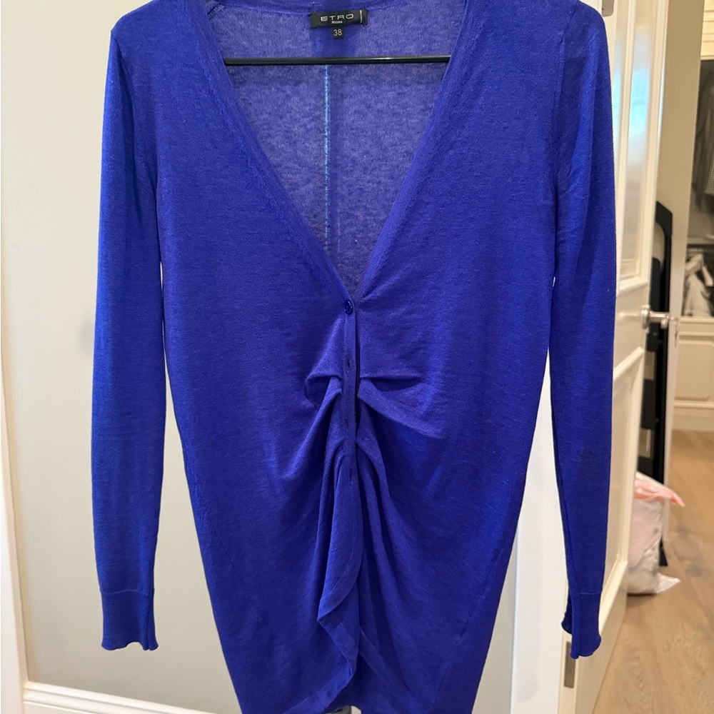 ETRO Blue Long Sleeve sweater